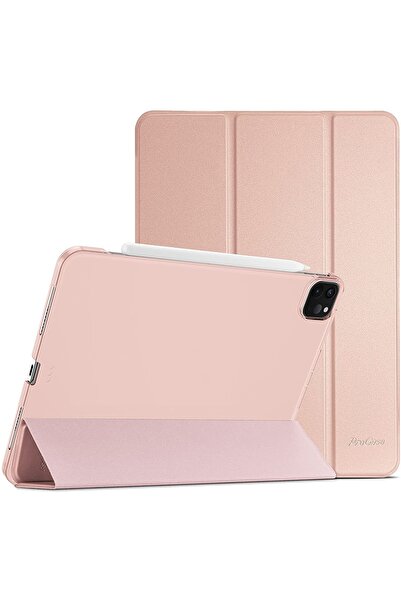 UnDePlus Apple Ipad Pro 12.9 5. Nesil 6. Nesil Kılıf Pu Deri Smart Standlı Ca...
