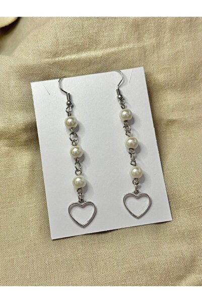 sleyshop Cam Inci Fairycore Kalp Küpe