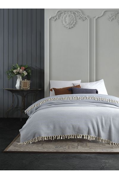 Lux Touch Azure Baby Blue Μονό Πικέ 145 X 200 εκ. Κρεβάτι Πολυθρόνα Καναπέ Κάλυμμα Πολυθρόνας Βαμβακερό Φουντωτό