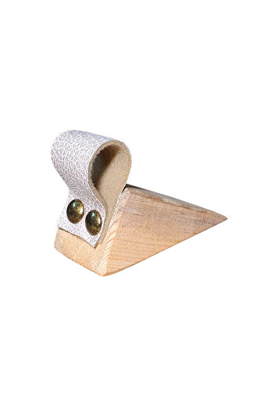 Barış Dizayn Premium Bej(krem) Deri Kapı altlığı kapı stoperi stopper kapı durdurucu 4,5CM (1 Adet)
