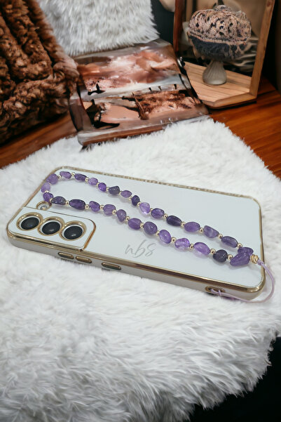 NBS Beautiful Naturel Stones سحر الهاتف من حجر الجمشت الطبيعي (حجر طبيعي عالي الجودة) (الإيجابية والشجاعة والنجاح)