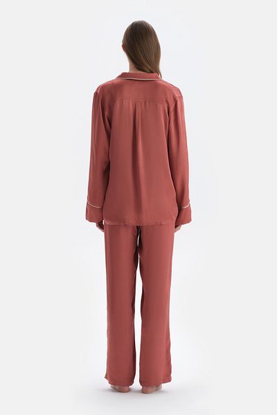 Dagi Woven Trousers with Tile Piping Detail