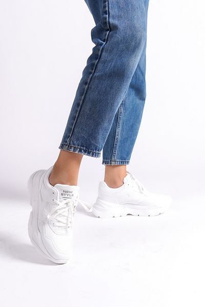 Moda Değirmeni Pantofort alb pentru femei BG1172-101-0005