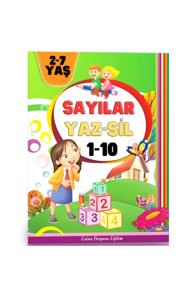 Enine Boyuna Eğitim Preschool Numbers Summer Sil Book