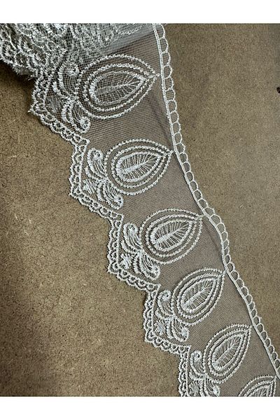 efem gipür Drop Pattern Guipure Lace Scallop 9 m