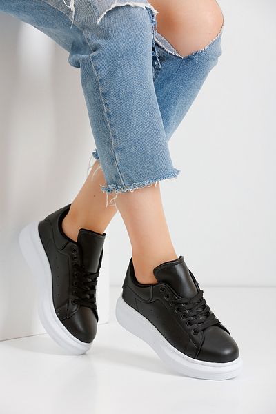 en7 Black and White Women's Sneakers MKG23