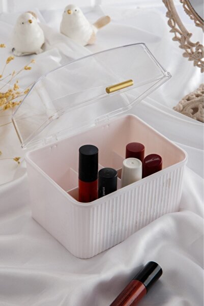 ray plastik Çok Amaçlı Aksesuar Ve Kozmetik Kutusu Beyaz