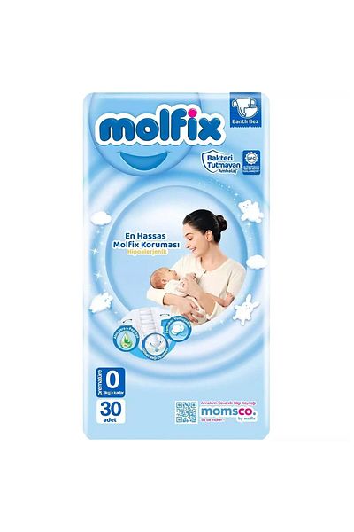 Molfix Size 0 Premature Baby Diapers 30 pcs