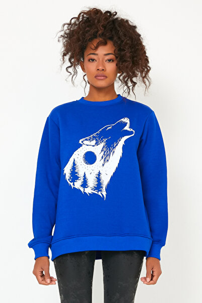 GENIUS STORE Dámská mikina Store s oversize outdoorovou mikinou s fleecovým potiskem