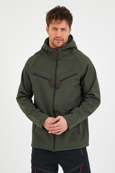 GENIUS STORE Κατάστημα ανδρικό Fleece Inside Water and Αντιανεμικό Αθλητικό Παλτό Softshell 4 τσέπες για εξωτερικό χώρο