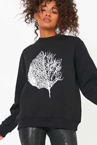 GENIUS STORE Dámska mikina Store s oversize outdoorovou mikinou s fleecovou potlačou