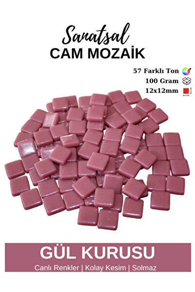 Sanatsal Mozaik 12x12mm Sanatsal Cam Mozaik Taşı (100GR)