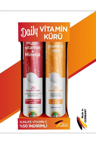 Sunlife 20+20 Effervescent Tablets - Vitamin Cure