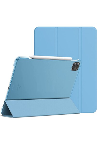 UnDePlus Apple Ipad Pro 12.9 5. Nesil 6. Nesil Kılıf Pu Deri Smart Standlı Ca...