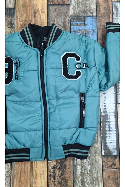 Esterella college zippered puffer jacket/men's college jacket/zippered college puffer jacket