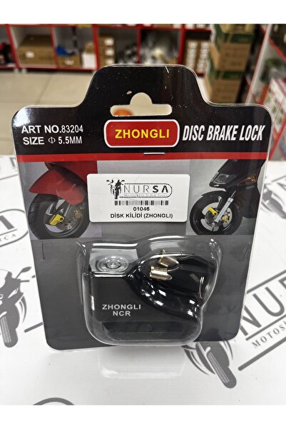 NCR ZHONGLI MOTOSİKLET ÇELİK DİSK KİLİDİ 5.5MM