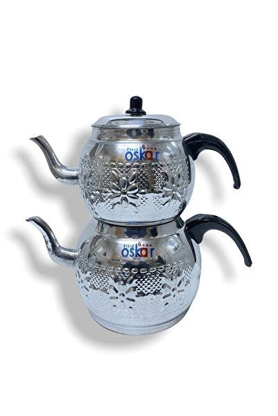 Genel Markalar Gümüş Çaydanlık Motifli No 6 (TOPLAM 4.50 LİTRE) Alüminyum