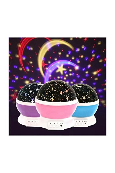 MOBEE Renkli Ve Dönen Star Master Projeksiyon Gece Lambası Kapaklı