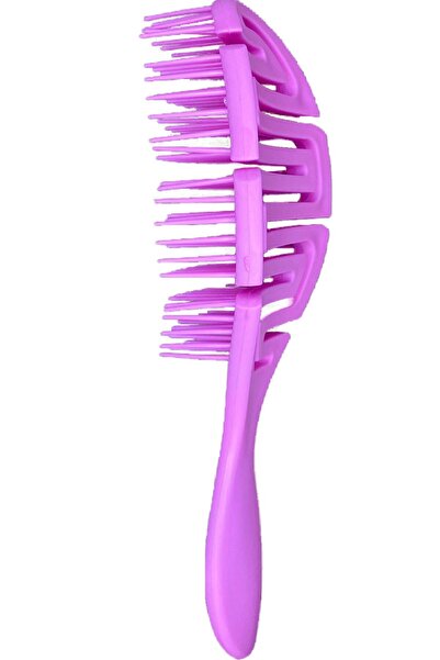 MOBEE Kullanımı Kolay Bükülebilir Hafif Acıtmaz Saç Tarağı Pembe