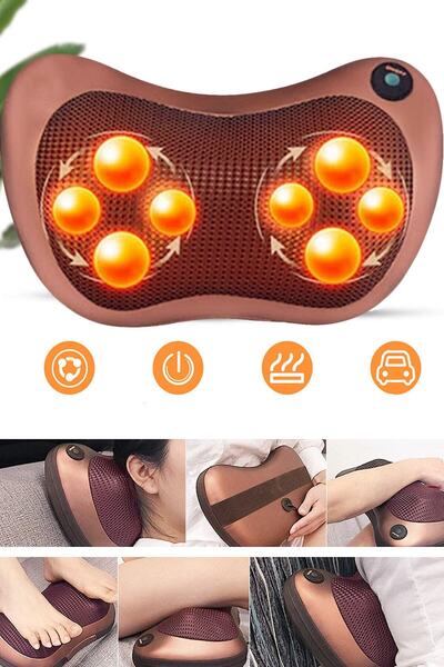 MOBEE 8 Toplu 8 Başlıklı Boyun Bel Sırt Karın Ayak Masaj Aleti Masaj Minderi