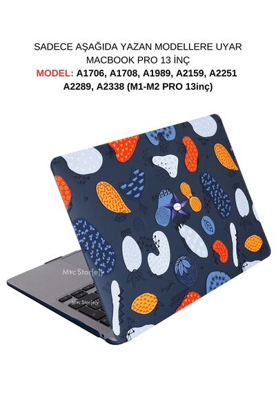 Mcstorey Macbook Pro M1-m2 Kılıf 13inç A2338 A1706-08 A1989 A2159 A2251 A2289 Ile Uyumlu Fruit01nl
