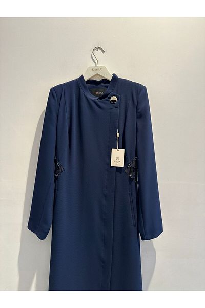 Kayra Side Detailed Pleated Back Coat