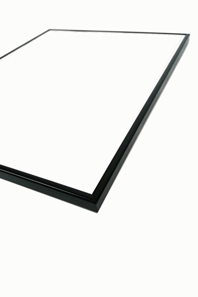 Linacci 3lü Siyah Alüminyum Çerçeve Minimalist Daire Gri Camlı Poster Tablo Seti