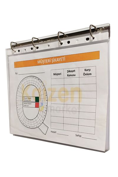 Kaizen Market 5S Board Folder Mechanism with 4 Rings and Magnets on the Back (Pack of 5)