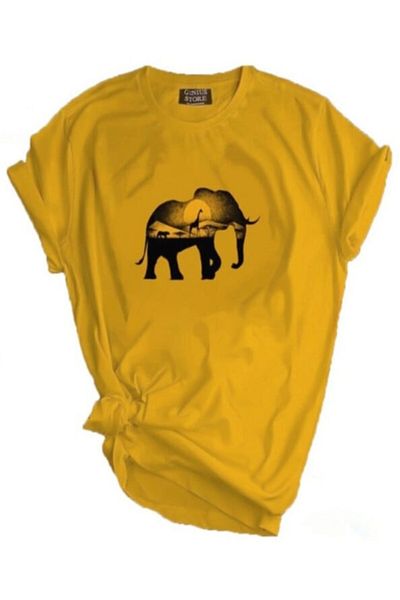 GENIUS STORE Store Unisex bedrucktes T-Shirt Outdoor-T-Shirt mit normaler Passform
