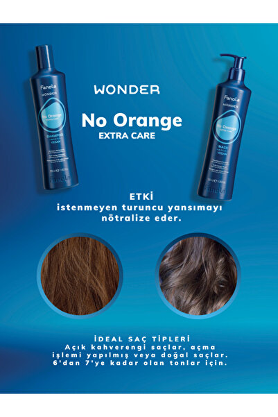 Fanola Wonder No Orange Mavi Şampuan 1000ml