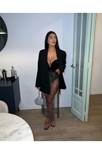 pareoss Kadın Kristal Taşlı Son Trend Etek