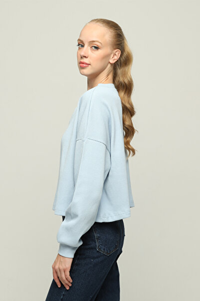 Owut Collection Γυναικεία μπλούζα με μακρυμάνικο V λαιμόκοψη Oversize Special Fabric