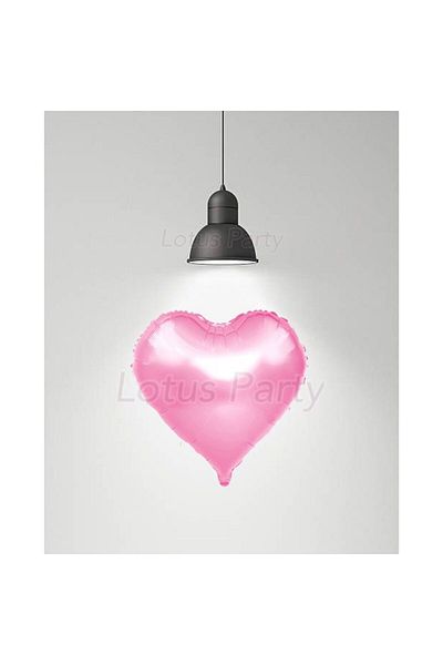 LOTUS PARTY 1 Piece 18 inch Pink Heart Foil Balloon