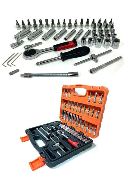 emsa 53 Pcs Socket Set 1/4 Set Bits Bit Set Socket Set