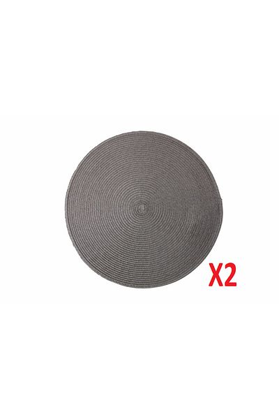 Porland Vista Gray Placemat 38cm 2-Piece 04STY005185
