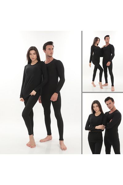 SAUNA SUIT Унисекс зимно термо фланелено бельо - памук, нещипещ долнище-горнище