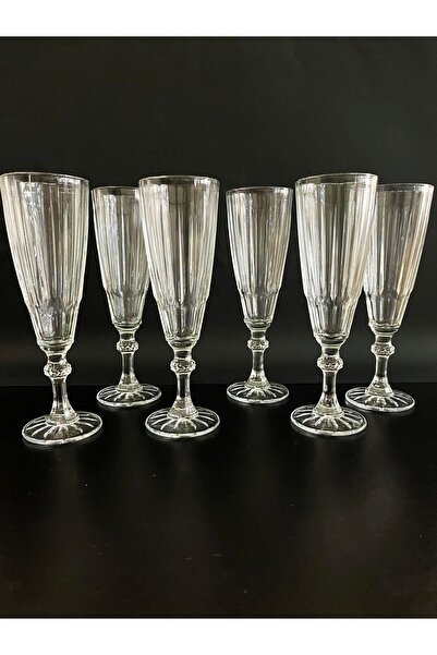 DİBA AVM Kahve Yanı Flüt Bardak 6 Adet Paşabahce Modeli Kahve Yanı Flüt Barda...