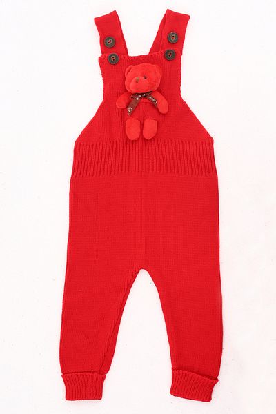 e-çocuk Girl's Jumpsuit with Bear Toy - 4115