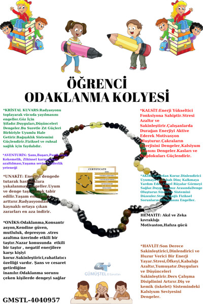 GÜMÜŞTEL EL SANATLARI قلادة معتمدة من العقيق والهيماتيت والأونيكيت والكوارتز ...