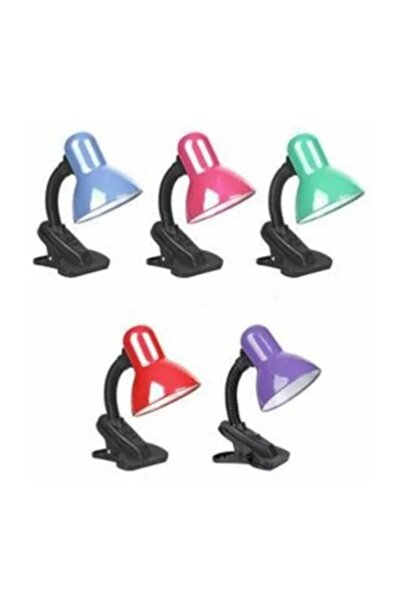 ELBA Spiralli Kıskaçlı Masa Lambası  mavi Kıskançlı