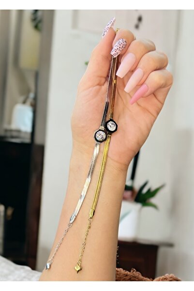 İNN JEWELLERY سوار تشاغلا شيكل من الفولاذ، مقاوم للتشوه، لون ذهبي (ضمان المستورد لمدة عامين)