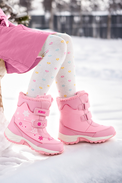 Kiko Kids Kartanesi Cırtlı Kız Çocuk Kar Bot Soğuk Suya Dayanıklı