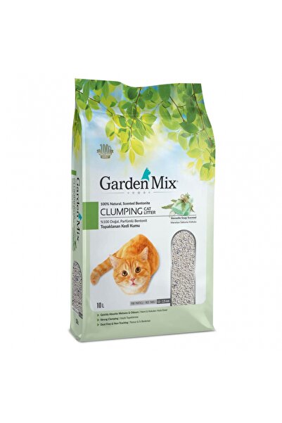 Gardenmix Garden Mix Ince Taneli Topaklaşan Marsilya Sabunlu Doğal Kedi Kumu ...