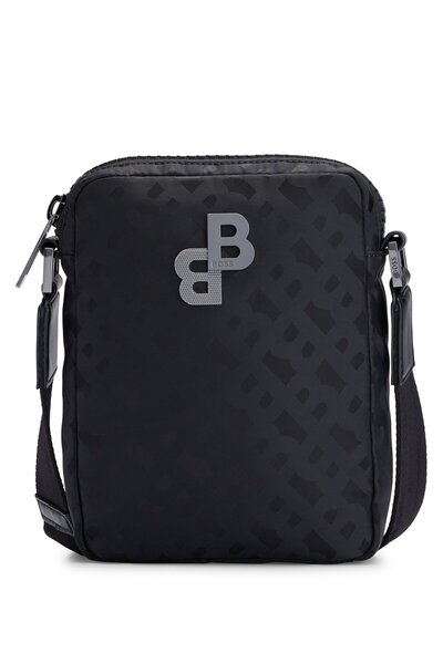 BOSS Erkek Logolu Fermuarlı Kayıışlı Günlük Siyah Omuz Çantası 50499071-001