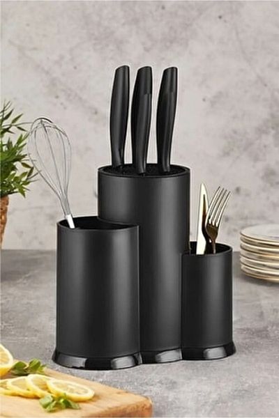 devigo Luxury Countertop Spoon Knife Stand with Compartment - Multi-Purpose Organizer