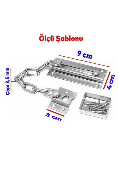NZB Sliding Door Safety Chain Steel Door Back Safety Chain Chrome