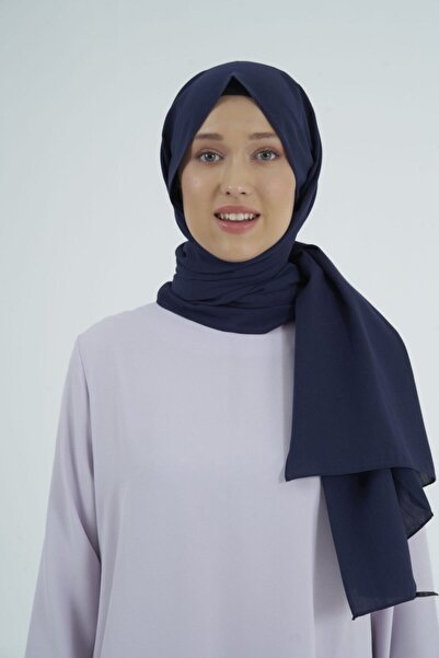 Gülsoy شال قطن نسائي أزرق كحلي - 1
