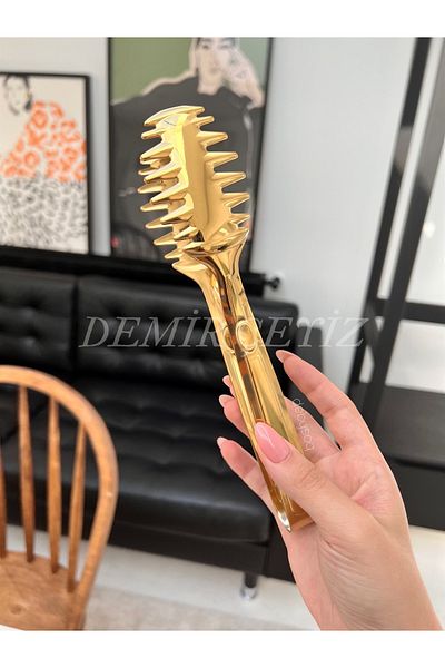 Demir Çeyiz Dmr Life Gold 1 Piece Serving Presentation Pasta Tongs