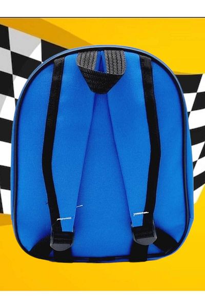 Uniquerrs Rucsac ghiozdan pentru grădiniță cu imprimeu Formula Racing Car pentru băieți