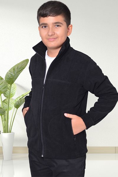 yakamor Winter Thick Black Boy's Fleece Coat